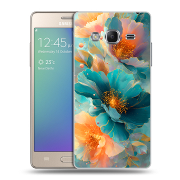 Пластиковый чехол на Samsung Z3 с принтом Цветы