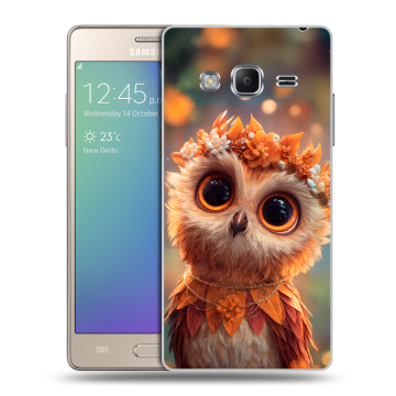 Пластиковый чехол на Samsung Z3 с принтом Милая сова Пластиковый чехол на Samsung Z3 с принтом Милая сова