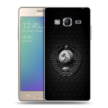 Пластиковый чехол на Samsung Z3 с принтом Герб Флаг СССР Пластиковый чехол на Samsung Z3 с принтом Герб Флаг СССР