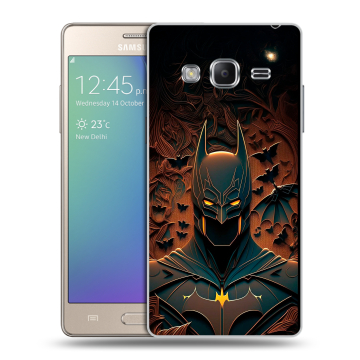 Пластиковый чехол на Samsung Z3 с принтом Batman Бэтмен Пластиковый чехол на Samsung Z3 с принтом Batman Бэтмен