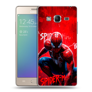 Пластиковый чехол на Samsung Z3 с принтом Spiderman Человек паук Пластиковый чехол на Samsung Z3 с принтом Spiderman Человек паук