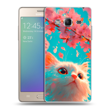 Пластиковый чехол на Samsung Z3 с принтом Красивый кот Пластиковый чехол на Samsung Z3 с принтом Красивый кот