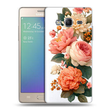 Пластиковый чехол на Samsung Z3 с принтом цветы Пластиковый чехол на Samsung Z3 с принтом цветы