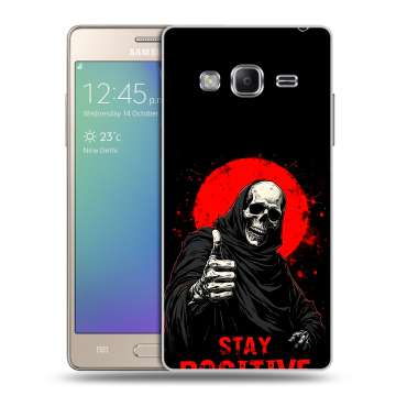 Пластиковый чехол на Samsung Z3 с принтом смешной скелет Пластиковый чехол на Samsung Z3 с принтом смешной скелет