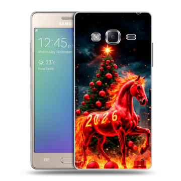 Пластиковый чехол на Samsung Z3 с принтом Новый год Пластиковый чехол на Samsung Z3 с принтом Новый год