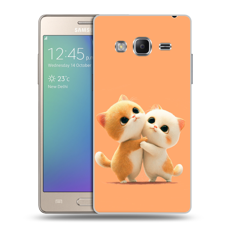 Пластиковый чехол на Samsung Z3 с принтом Милые котики Пластиковый чехол на Samsung Z3 с принтом Милые котики