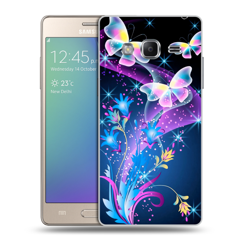 Пластиковый чехол на Samsung Z3 с принтом Бабочки Пластиковый чехол на Samsung Z3 с принтом Бабочки