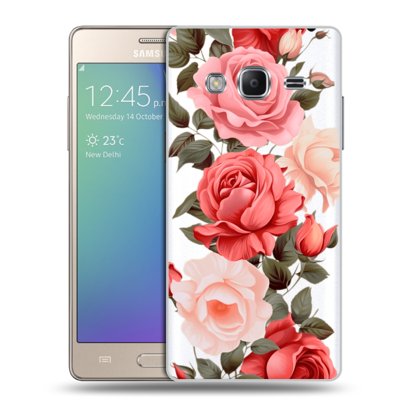 Пластиковый чехол на Samsung Z3 с принтом Розы Пластиковый чехол на Samsung Z3 с принтом Розы