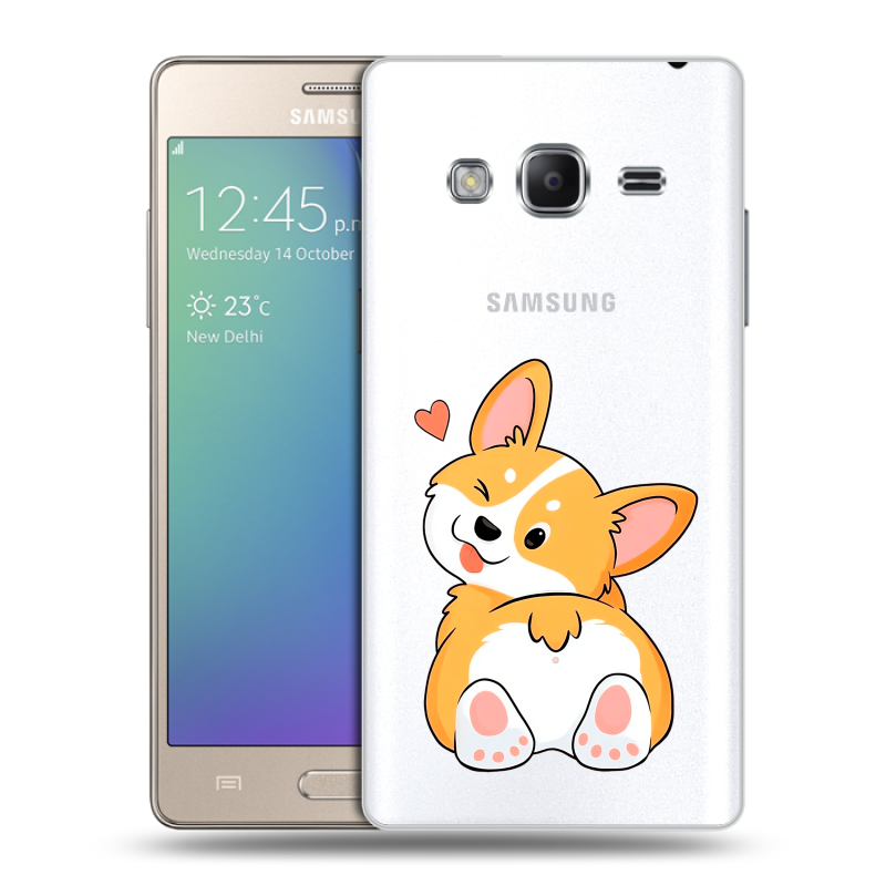 Пластиковый чехол на Samsung Z3 с принтом Корги Пластиковый чехол на Samsung Z3 с принтом Корги