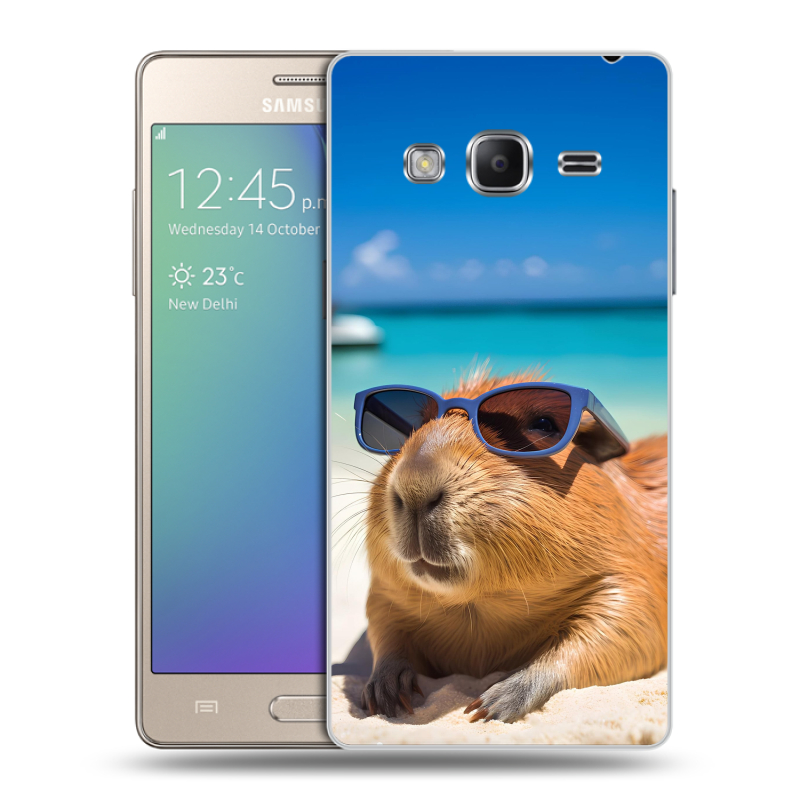Пластиковый чехол на Samsung Z3 с принтом Капибара Пластиковый чехол на Samsung Z3 с принтом Капибара