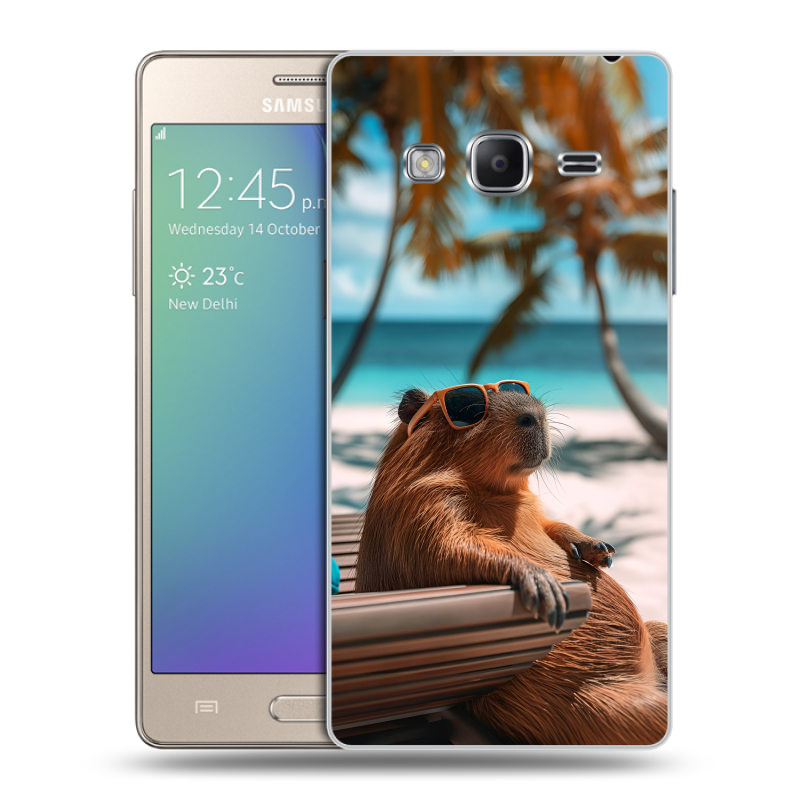 Пластиковый чехол на Samsung Z3 с принтом Капибара Пластиковый чехол на Samsung Z3 с принтом Капибара
