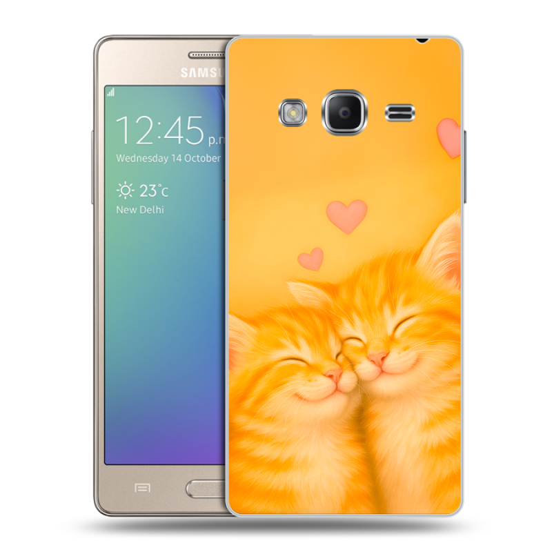 Пластиковый чехол на Samsung Z3 с принтом Милые котята Пластиковый чехол на Samsung Z3 с принтом Милые котята