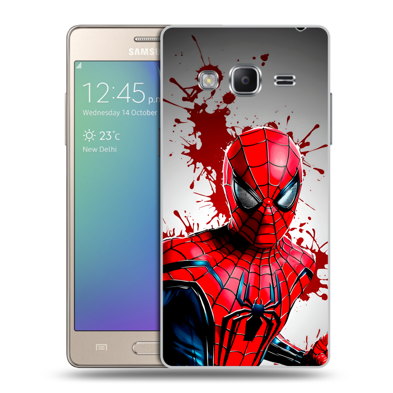 Пластиковый чехол на Samsung Z3 с принтом Spiderman Человек паук Пластиковый чехол на Samsung Z3 с принтом Spiderman Человек паук