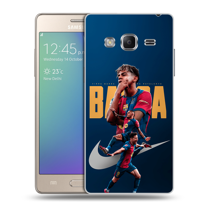 Пластиковый чехол на Samsung Z3 с принтом Барселона Barca Yamal Пластиковый чехол на Samsung Z3 с принтом Барселона Barca Yamal