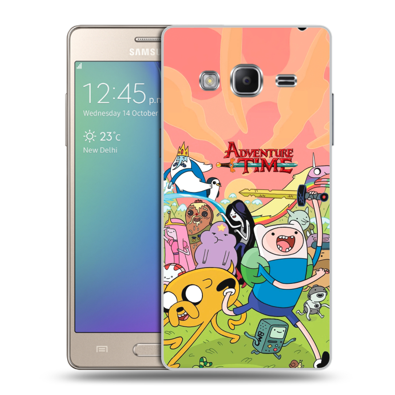 Пластиковый чехол на Samsung Z3 с принтом Adventure time Время приключений Пластиковый чехол на Samsung Z3 с принтом Adventure time Время приключений