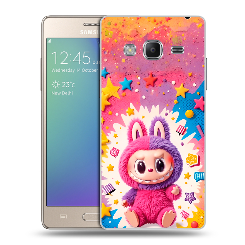Пластиковый чехол на Samsung Z3 с принтом Labubu Лабубу Пластиковый чехол на Samsung Z3 с принтом Labubu Лабубу