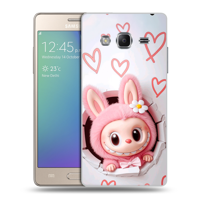 Пластиковый чехол на Samsung Z3 с принтом Labubu Лабубу Пластиковый чехол на Samsung Z3 с принтом Labubu Лабубу