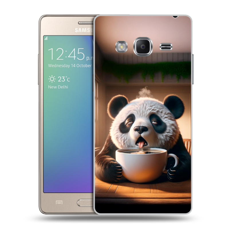 Пластиковый чехол на Samsung Z3 с принтом смешная панда Пластиковый чехол на Samsung Z3 с принтом смешная панда