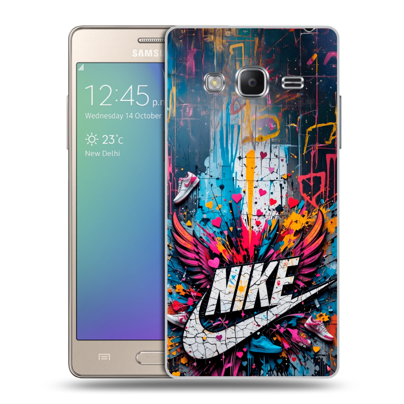 Пластиковый чехол на Samsung Z3 с принтом Nike Найк Пластиковый чехол на Samsung Z3 с принтом Nike Найк