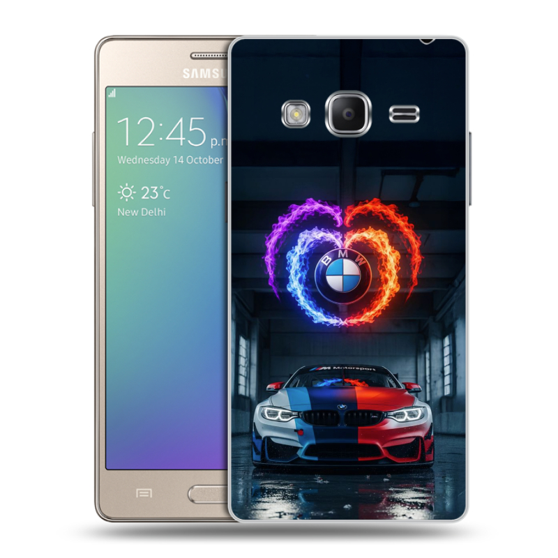 Пластиковый чехол на Samsung Z3 с принтом BMW БМВ Пластиковый чехол на Samsung Z3 с принтом BMW БМВ