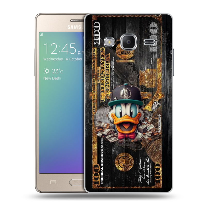 Пластиковый чехол на Samsung Z3 с принтом Дональд Дак Доллар Пластиковый чехол на Samsung Z3 с принтом Дональд Дак Доллар