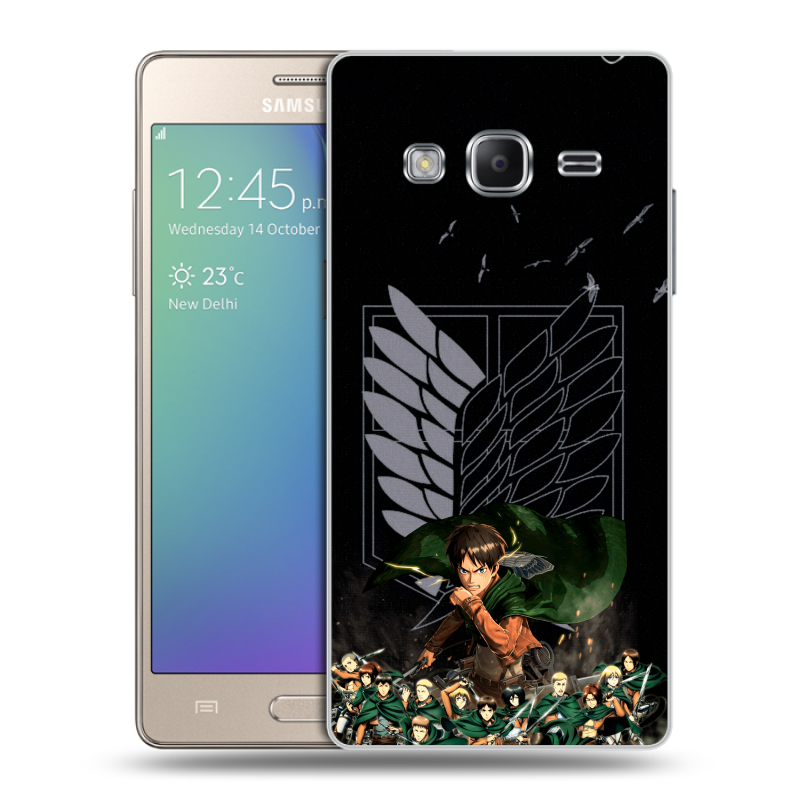 Пластиковый чехол на Samsung Z3 с принтом Атака титанов Пластиковый чехол на Samsung Z3 с принтом Атака титанов