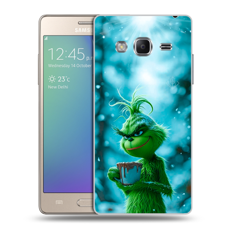 Пластиковый чехол на Samsung Z3 с принтом Новый год гринч Пластиковый чехол на Samsung Z3 с принтом Новый год гринч