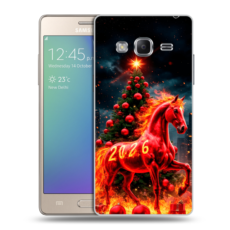Пластиковый чехол на Samsung Z3 с принтом Новый год Пластиковый чехол на Samsung Z3 с принтом Новый год