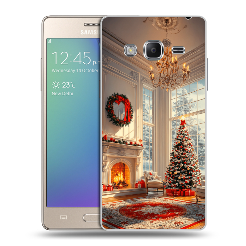 Пластиковый чехол на Samsung Z3 с принтом Новый год Пластиковый чехол на Samsung Z3 с принтом Новый год