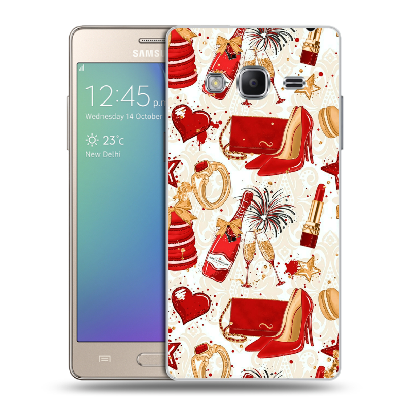 Пластиковый чехол на Samsung Z3 с принтом Новый год Пластиковый чехол на Samsung Z3 с принтом Новый год