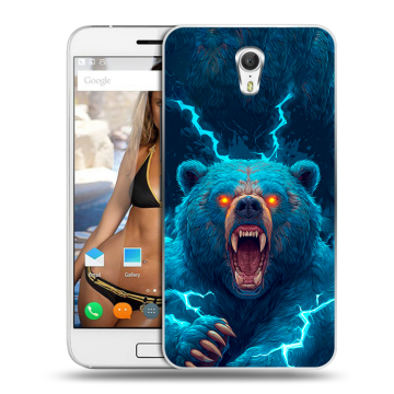 Силиконовый чехол на ZUK Z1 с принтом Медведь