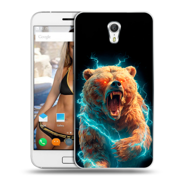 Силиконовый чехол на ZUK Z1 с принтом Медведь