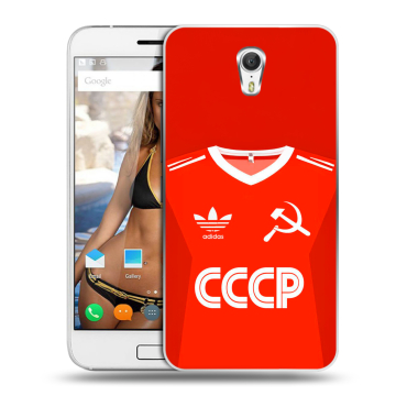 Силиконовый чехол на ZUK Z1 с принтом Флаг Герб СССР