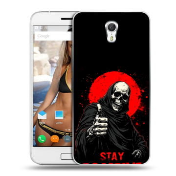Силиконовый чехол на ZUK Z1 с принтом смешной скелет