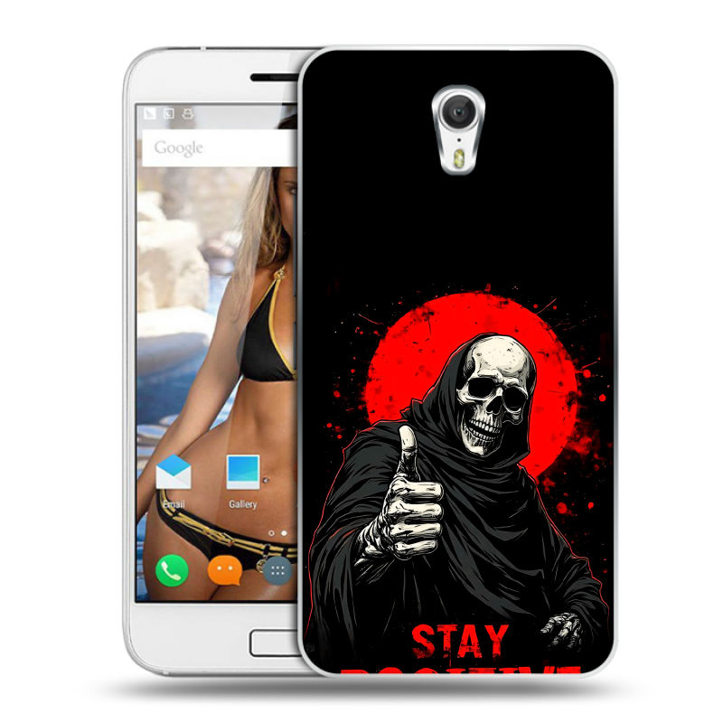 Силиконовый чехол на ZUK Z1 с принтом смешной скелет Силиконовый чехол на ZUK Z1 с принтом смешной скелет