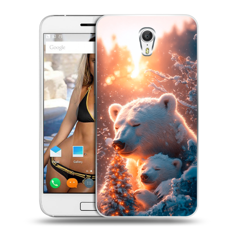 Силиконовый чехол на ZUK Z1 с принтом Новый год Силиконовый чехол на ZUK Z1 с принтом Новый год