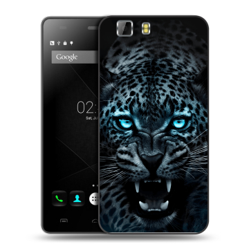 Силиконовый чехол на Doogee X5 с принтом Темный леопард