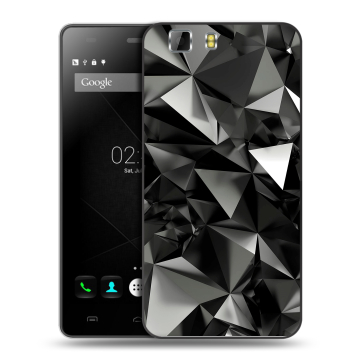 Силиконовый чехол на Doogee X5 с принтом Черные кристаллы