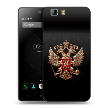Силиконовый чехол на Doogee X5 с принтом Герб России