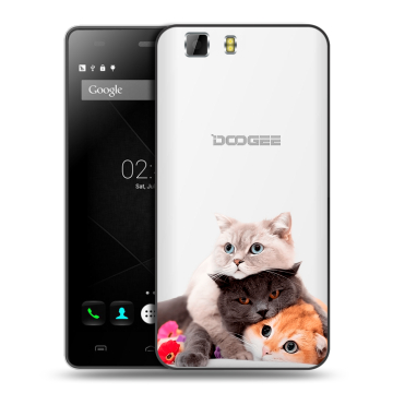 Силиконовый чехол на Doogee X5 с принтом Кошки