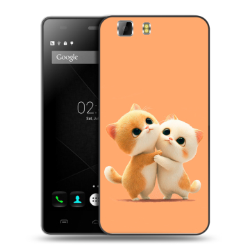 Силиконовый чехол на Doogee X5 с принтом Милые котики