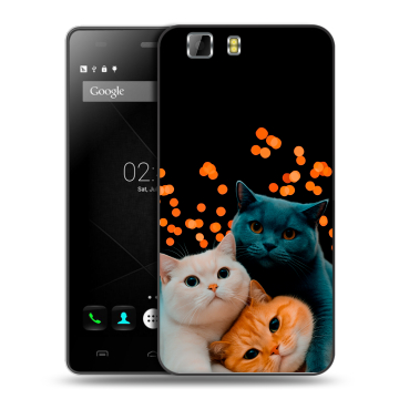 Силиконовый чехол на Doogee X5 с принтом Кошки Силиконовый чехол на Doogee X5 с принтом Кошки