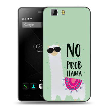 Силиконовый чехол на Doogee X5 с принтом Лама