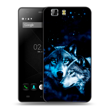 Силиконовый чехол на Doogee X5 с принтом Волки