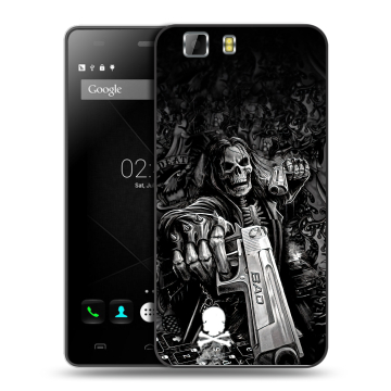 Силиконовый чехол на Doogee X5 с принтом Скелет