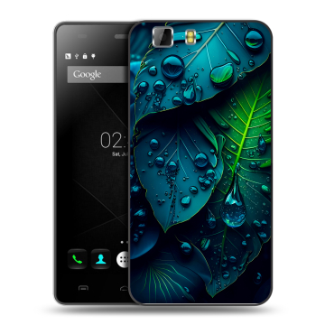 Силиконовый чехол на Doogee X5 с принтом Листья