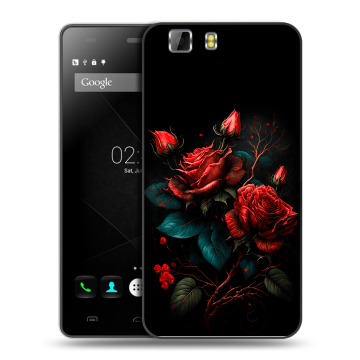 Силиконовый чехол на Doogee X5 с принтом Розы красные