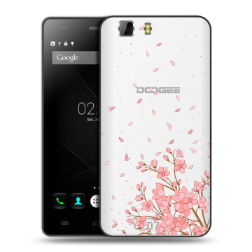 Силиконовый чехол на Doogee X5 с принтом Ветка сакуры Силиконовый чехол на Doogee X5 с принтом Ветка сакуры