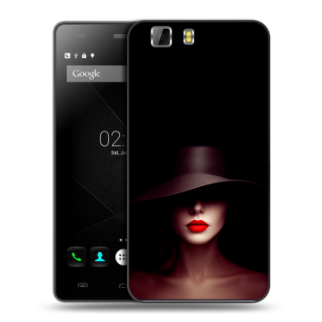 Силиконовый чехол на Doogee X5 с принтом Девушка в шляпе Силиконовый чехол на Doogee X5 с принтом Девушка в шляпе