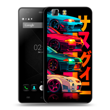 Силиконовый чехол на Doogee X5 с принтом Гоночные машины Силиконовый чехол на Doogee X5 с принтом Гоночные машины
